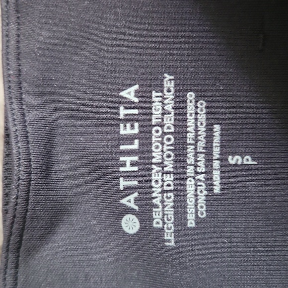 Athleta Delancey black moto tight leggings Size Small - Picture 4 of 9